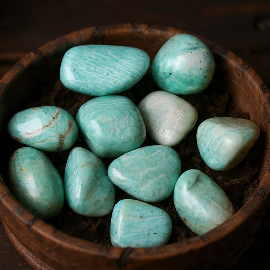 Amazonite Rolada — Clareza, Equilíbrio, Emoções Positivas