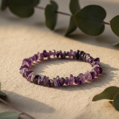 Pulseira Cascalho de Ametista