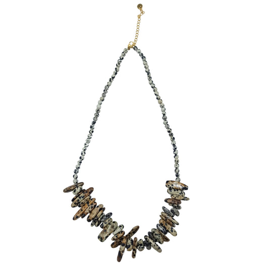 Colar Jaspe Dálmata