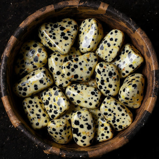 Jaspe Dálmata Rolada — Alegria, Autenticidade, Espontaneidade